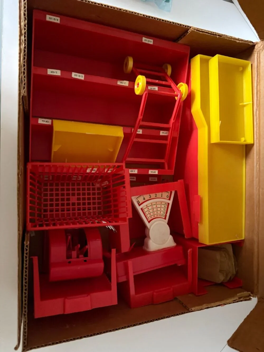 Vintage Amsco Supermarket With Original Box 1965 Shopping Playset W Accessories